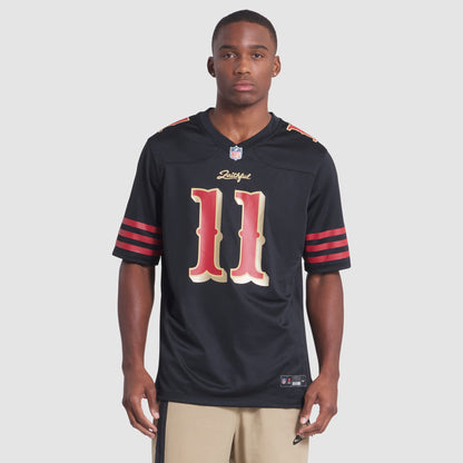 Men's San Francisco 49ers Brandon Aiyuk Nike Black 2025 Rivalries Collection Game Jersey