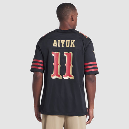 Men's San Francisco 49ers Brandon Aiyuk Nike Black 2025 Rivalries Collection Game Jersey