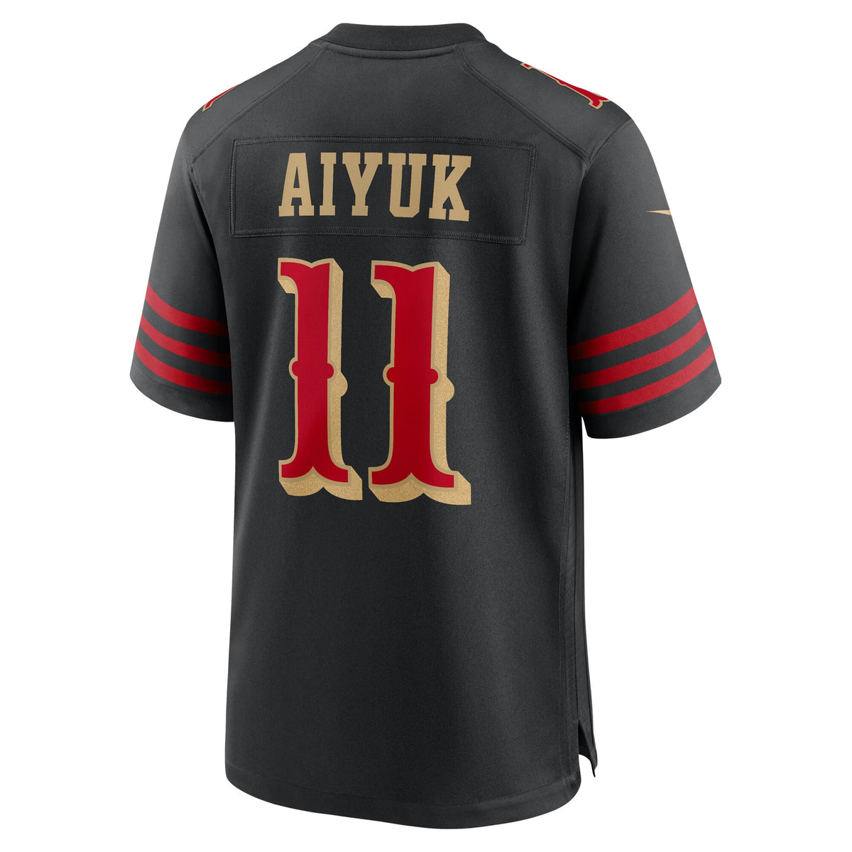 Men's San Francisco 49ers Brandon Aiyuk Nike Black 2025 Rivalries Collection Game Jersey