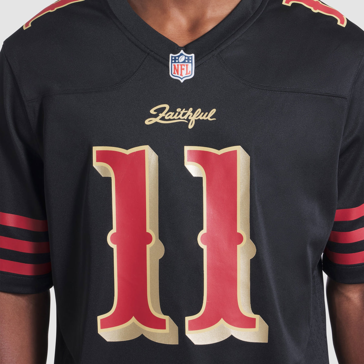 Men's San Francisco 49ers Brandon Aiyuk Nike Black 2025 Rivalries Collection Game Jersey