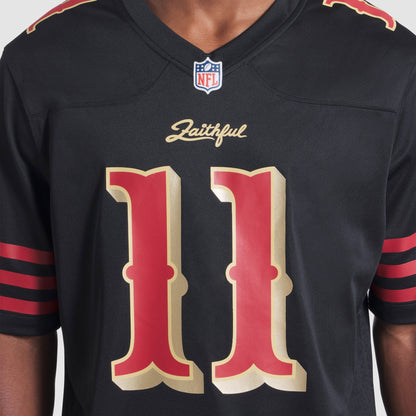 Men's San Francisco 49ers Brandon Aiyuk Nike Black 2025 Rivalries Collection Game Jersey