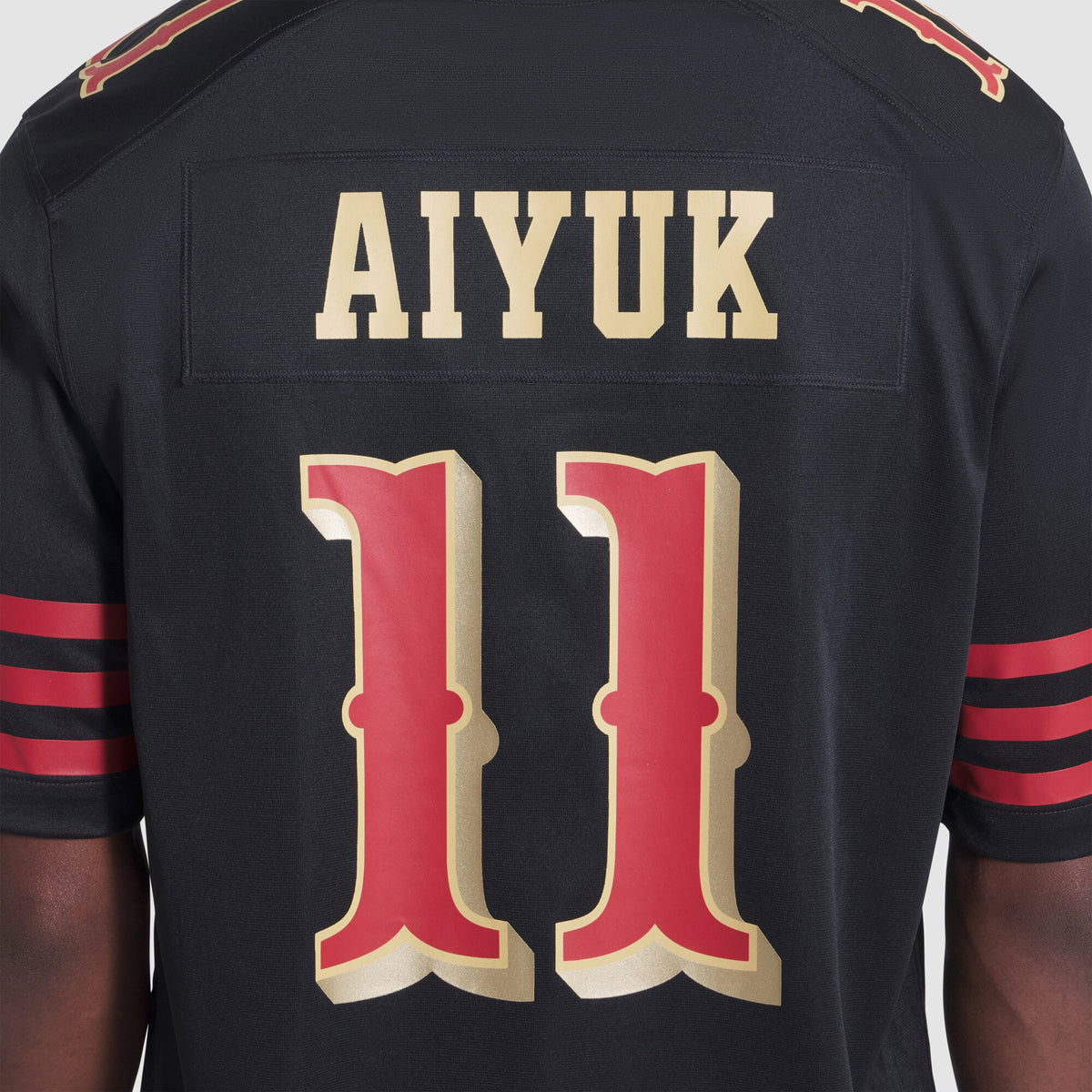 Men's San Francisco 49ers Brandon Aiyuk Nike Black 2025 Rivalries Collection Game Jersey