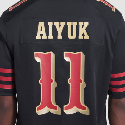 Men's San Francisco 49ers Brandon Aiyuk Nike Black 2025 Rivalries Collection Game Jersey