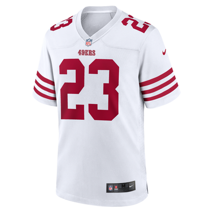 Men's San Francisco 49ers Christian McCaffrey Nike White Game Player Jersey