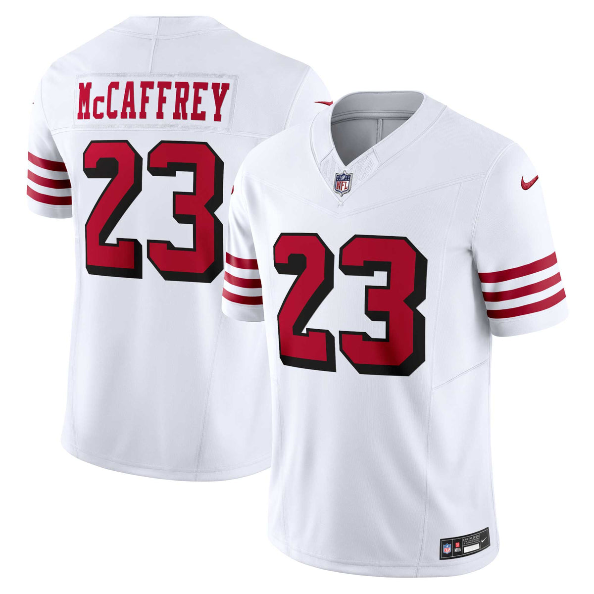 Men's San Francisco 49ers Christian McCaffrey Nike White Vapor F.U.S.E. Limited 2nd Alternate Jersey