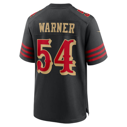 Men's San Francisco 49ers Fred Warner Nike Black 2025 Rivalries Collection Game Jersey