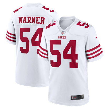 Men's San Francisco 49ers Fred Warner Nike White Team Game Player Jersey