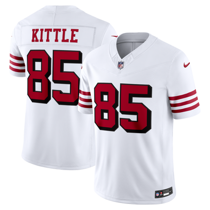 Men's San Francisco 49ers George Kittle Nike White Alternate Vapor F.U.S.E. Stitched Limited Jersey