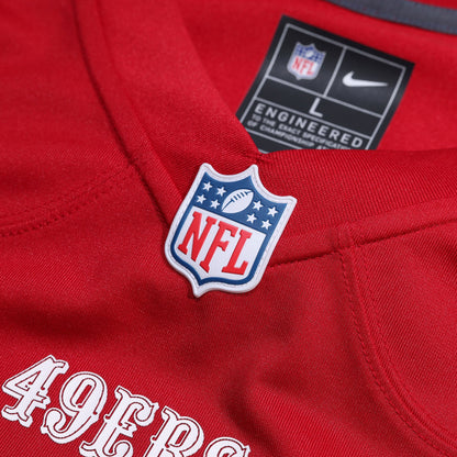 Men's San Francisco 49ers Ji&'Ayir Brown Nike Scarlet Team Game Jersey