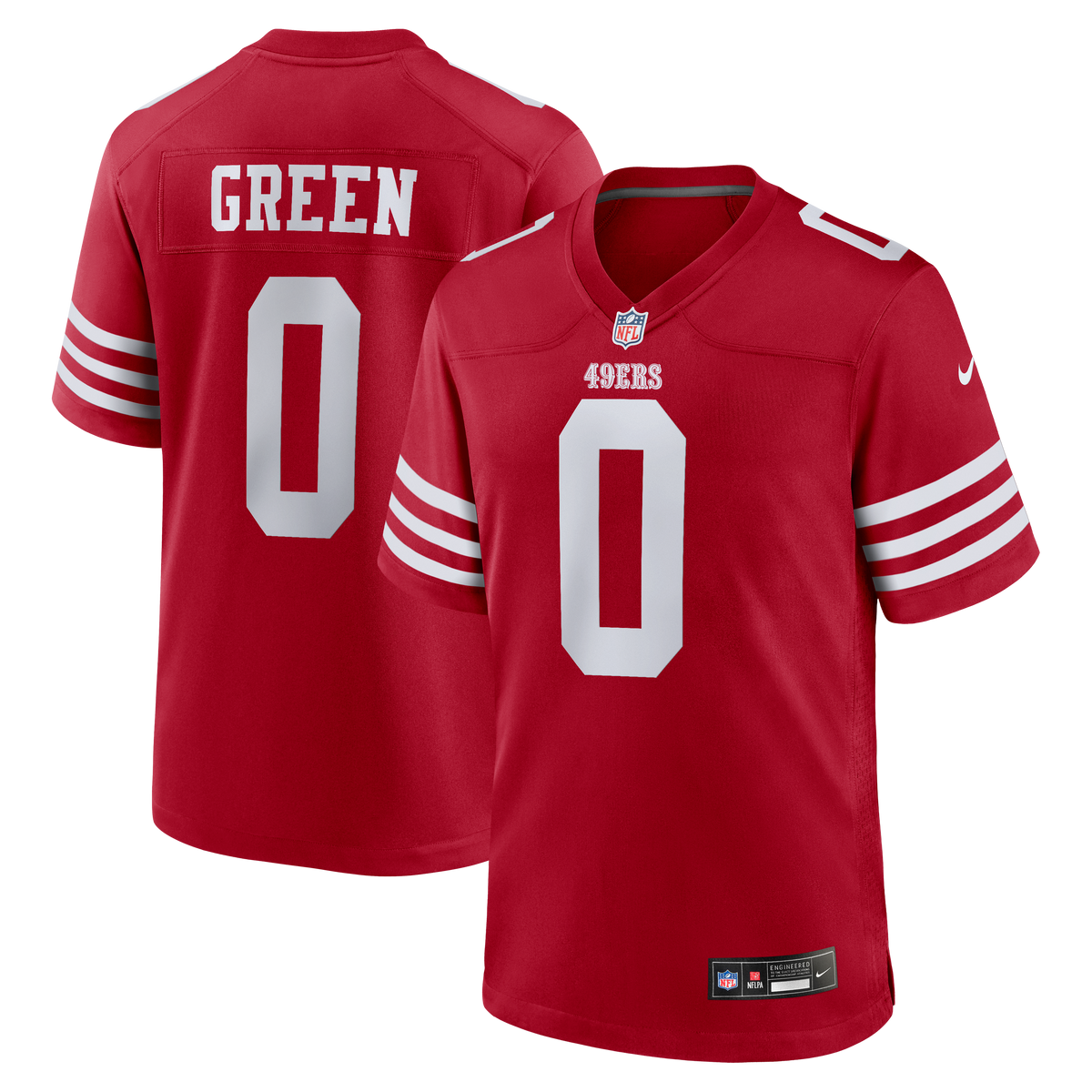 Men's San Francisco 49ers Renardo Green Nike Scarlet Game Jersey