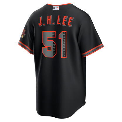 Men's San Francisco Giants Jung Hoo Lee Nike Black Alternate Stadium Jersey
