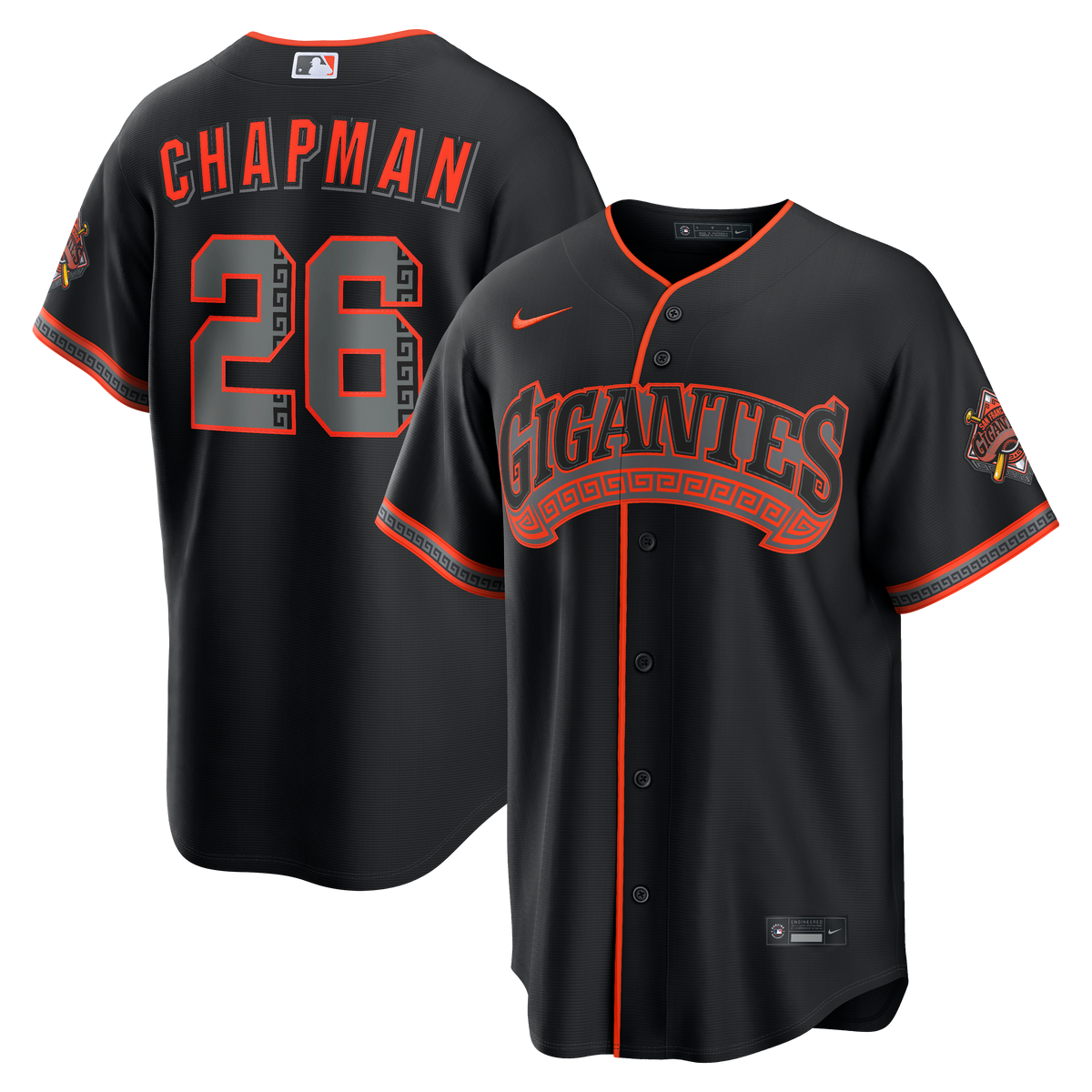 Men's San Francisco Giants Matt Chapman Nike Black Alternate Stadium Jersey