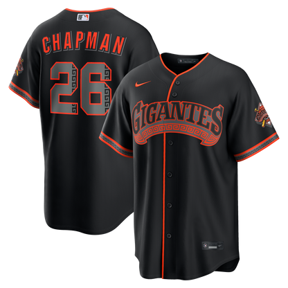 Men's San Francisco Giants Matt Chapman Nike Black Alternate Stadium Jersey