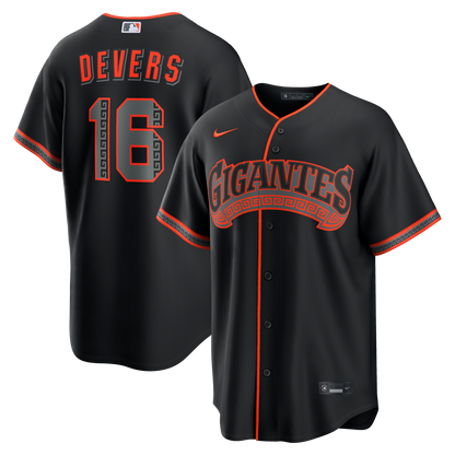 Men's San Francisco Giants Rafael Devers Nike Black Alternate Replica Jersey