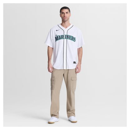 Men's Seattle Mariners George Kirby Nike White Home Replica Jersey