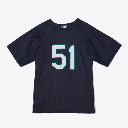 Men's Seattle Mariners Ichiro Suzuki Mitchell & Ness Navy Big & Tall Cooperstown Mesh Batting Practice Jersey