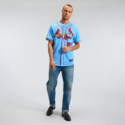 Men's St. Louis Cardinals Lars Nootbaar Nike Light Blue Alternate Limited Jersey