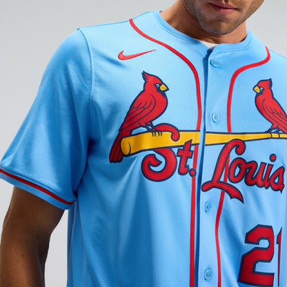 Men's St. Louis Cardinals Lars Nootbaar Nike Light Blue Alternate Limited Jersey
