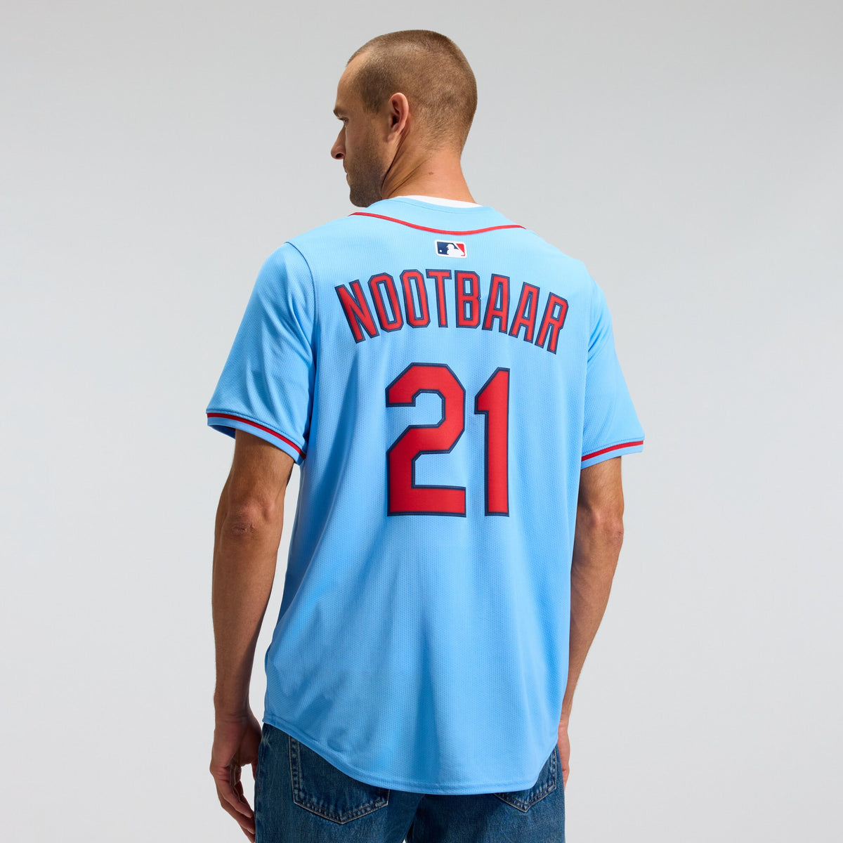 Men's St. Louis Cardinals Lars Nootbaar Nike Light Blue Alternate Limited Jersey