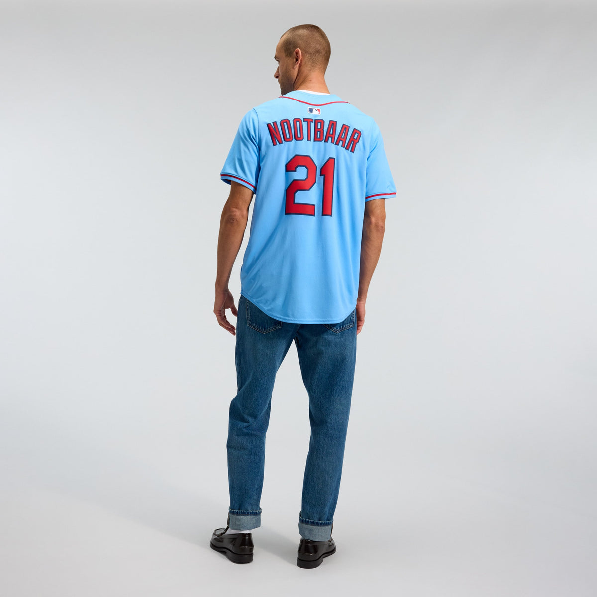 Men's St. Louis Cardinals Lars Nootbaar Nike Light Blue Alternate Limited Jersey