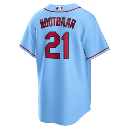 Men's St. Louis Cardinals Lars Nootbaar Nike Light Blue Alternate Replica Jersey