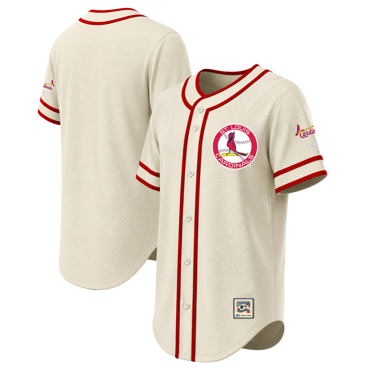 Men's St. Louis Cardinals Stitches Natural Throwback Fashion Jersey