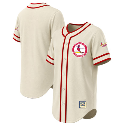 Men's St. Louis Cardinals Stitches Natural Throwback Fashion Jersey