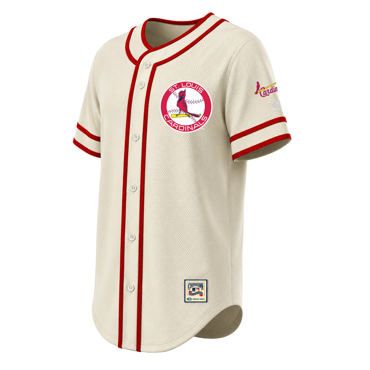 Men's St. Louis Cardinals Stitches Natural Throwback Fashion Jersey
