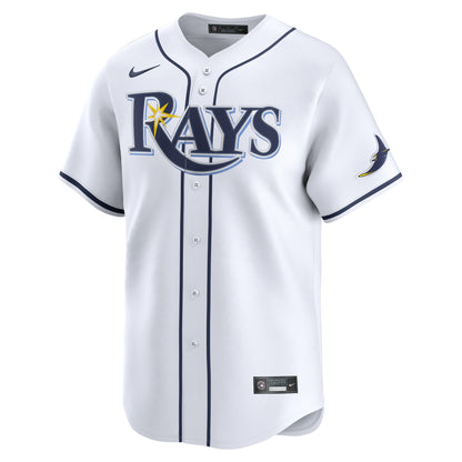 Men's Tampa Bay Rays Junior Caminero Nike White Home Limited Jersey