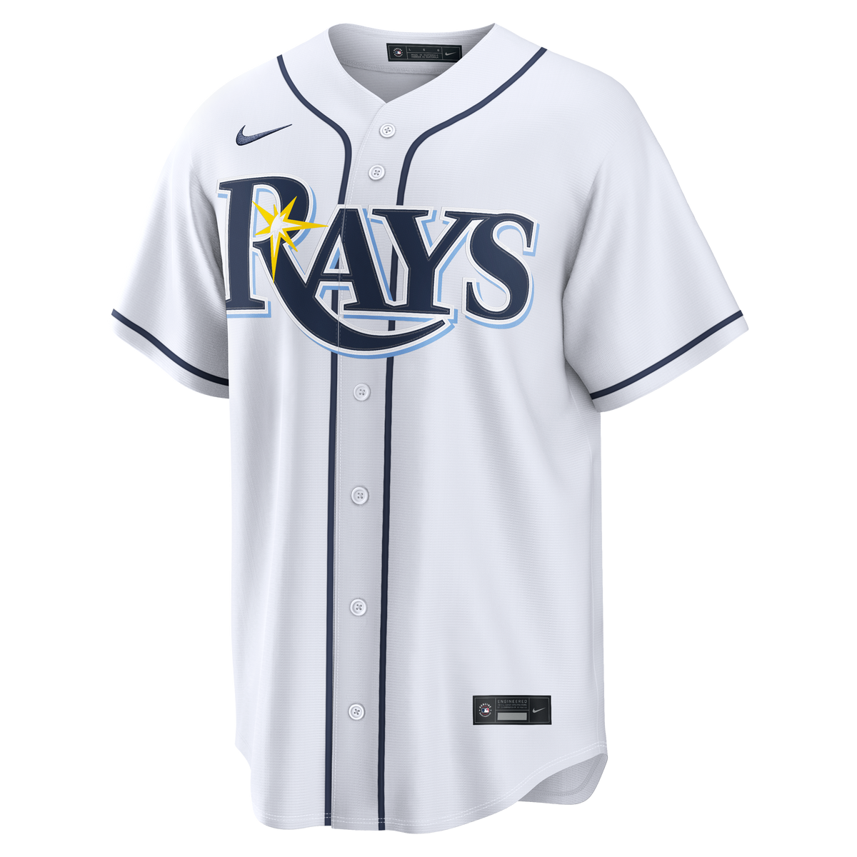 Men's Tampa Bay Rays Junior Caminero Nike White Home Replica Jersey
