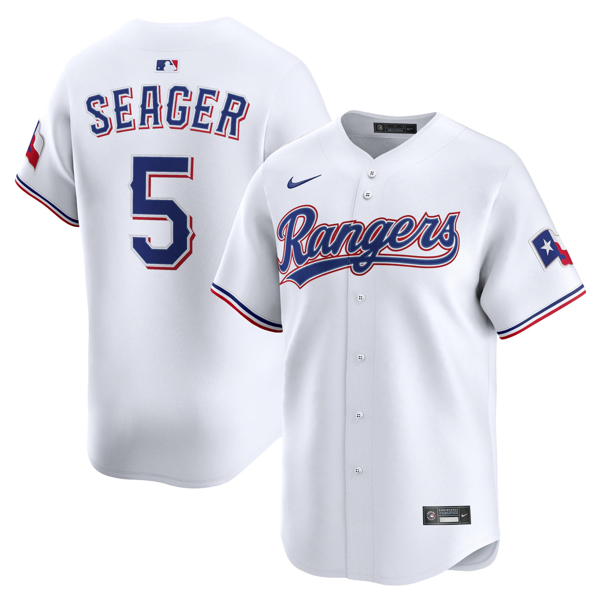 Men's Texas Rangers Corey Seager Nike White Home Limited Player Jersey