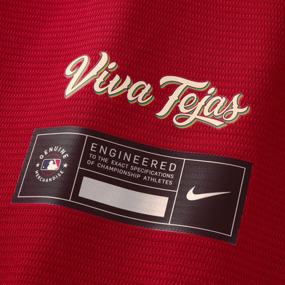 Men's Texas Rangers Jacob deGrom Nike Red 2026 City Connect Stadium Jersey
