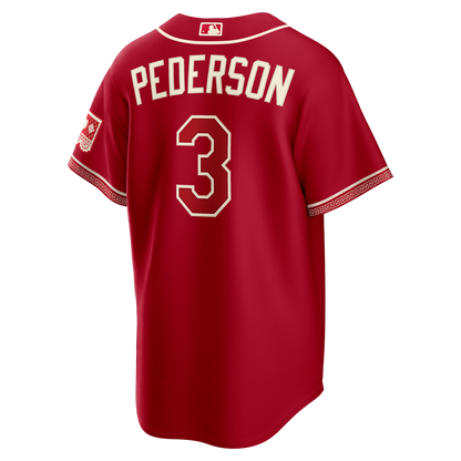 Men's Texas Rangers Joc Pederson Nike Red 2026 City Connect Stadium Jersey