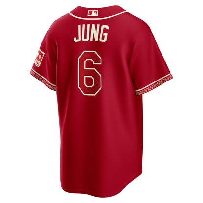 Men's Texas Rangers Josh Jung Nike Red 2026 City Connect Stadium Jersey