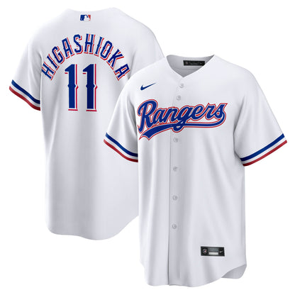 Men's Texas Rangers Kyle Higashioka Nike White Home Replica Jersey