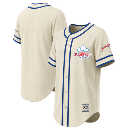 Men's Texas Rangers Stitches Natural Throwback Fashion Jersey