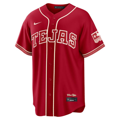 Men's Texas Rangers Wyatt Langford Nike Red 2026 City Connect Stadium Jersey
