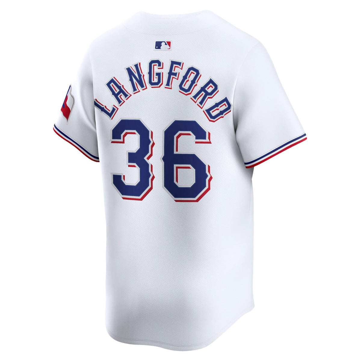Men's Texas Rangers Wyatt Langford Nike White Home Limited Player Jersey
