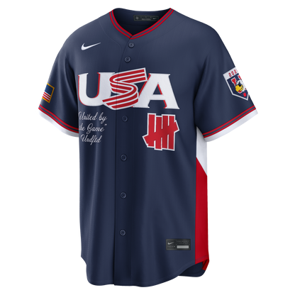 Men's USA Baseball Nike x Undefeated Navy 2026 World Baseball Classic Stadium Jersey