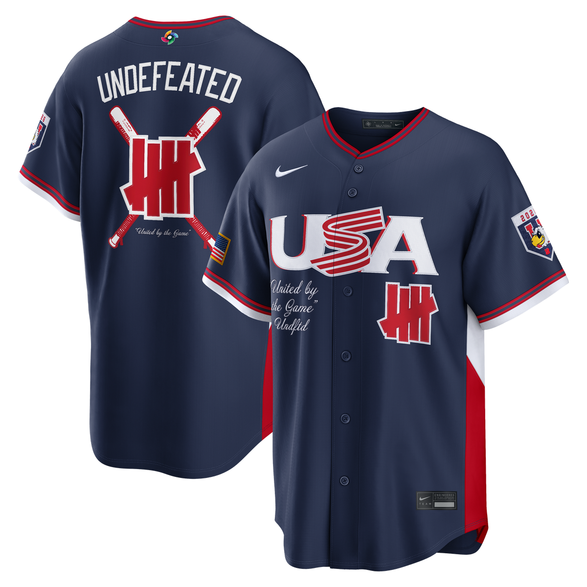 Men's USA Baseball Nike x Undefeated Navy 2026 World Baseball Classic Stadium Jersey