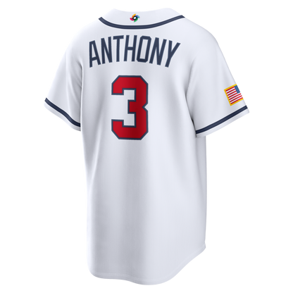 Men's USA Baseball Roman Anthony Nike White 2026 World Baseball Classic Home Stadium Jersey