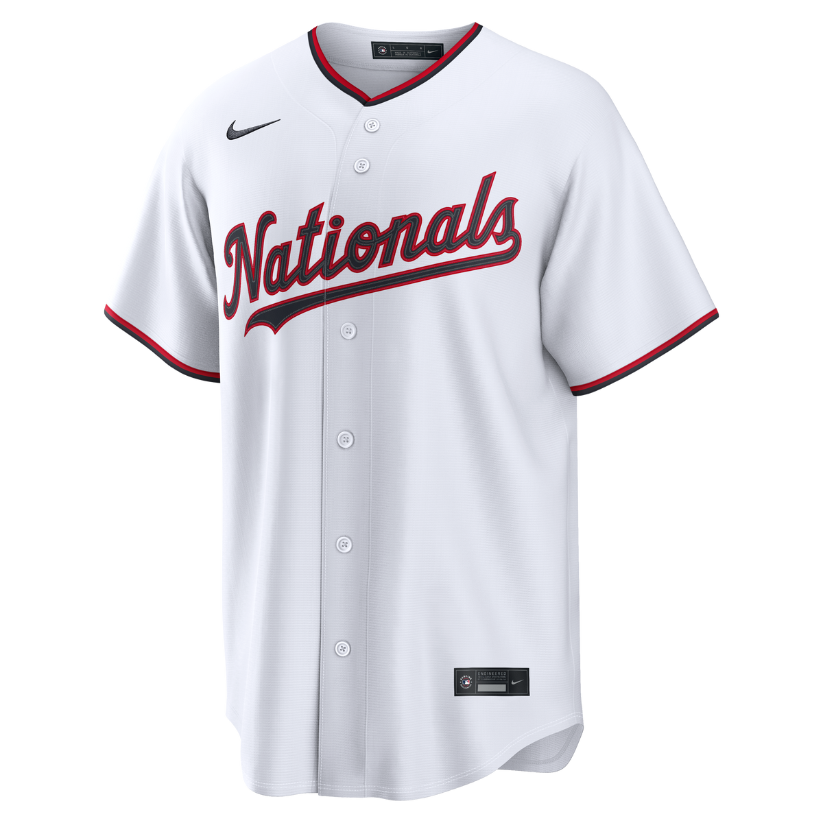 Men's Washington Nationals James Wood Nike White Home Replica Jersey