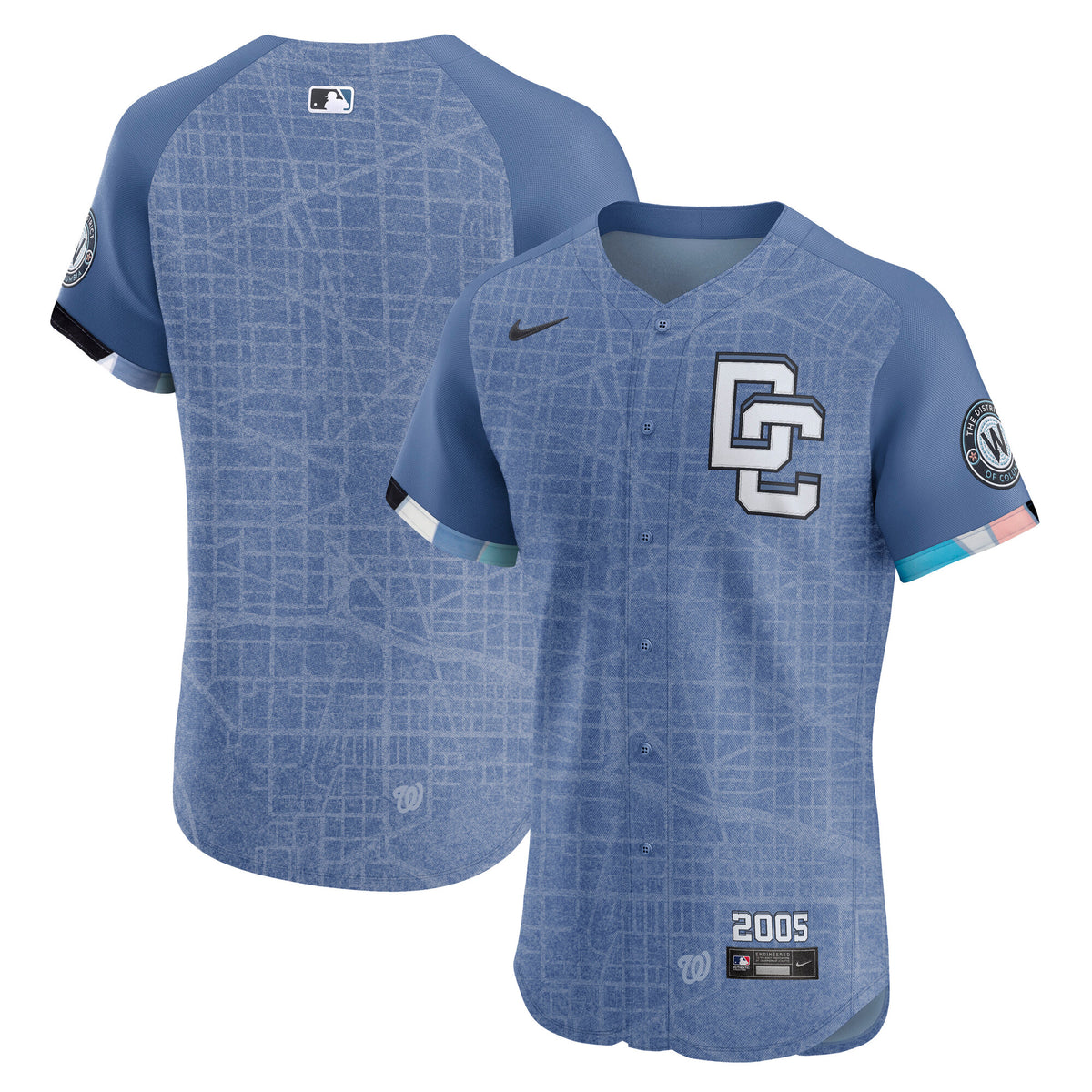 Men's Washington Nationals Nike Blue 2025 City Connect Elite Jersey