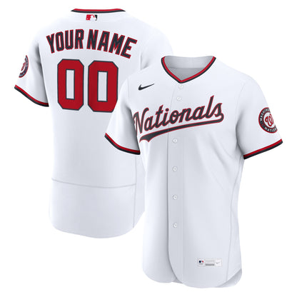 Men's Washington Nationals Nike White Home Authentic Custom Jersey