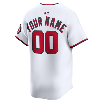 Men's Washington Nationals Nike White Home Limited Custom Jersey