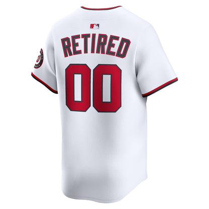 Men's Washington Nationals Nike White Home Limited Pick-A-Player Retired Roster Jersey