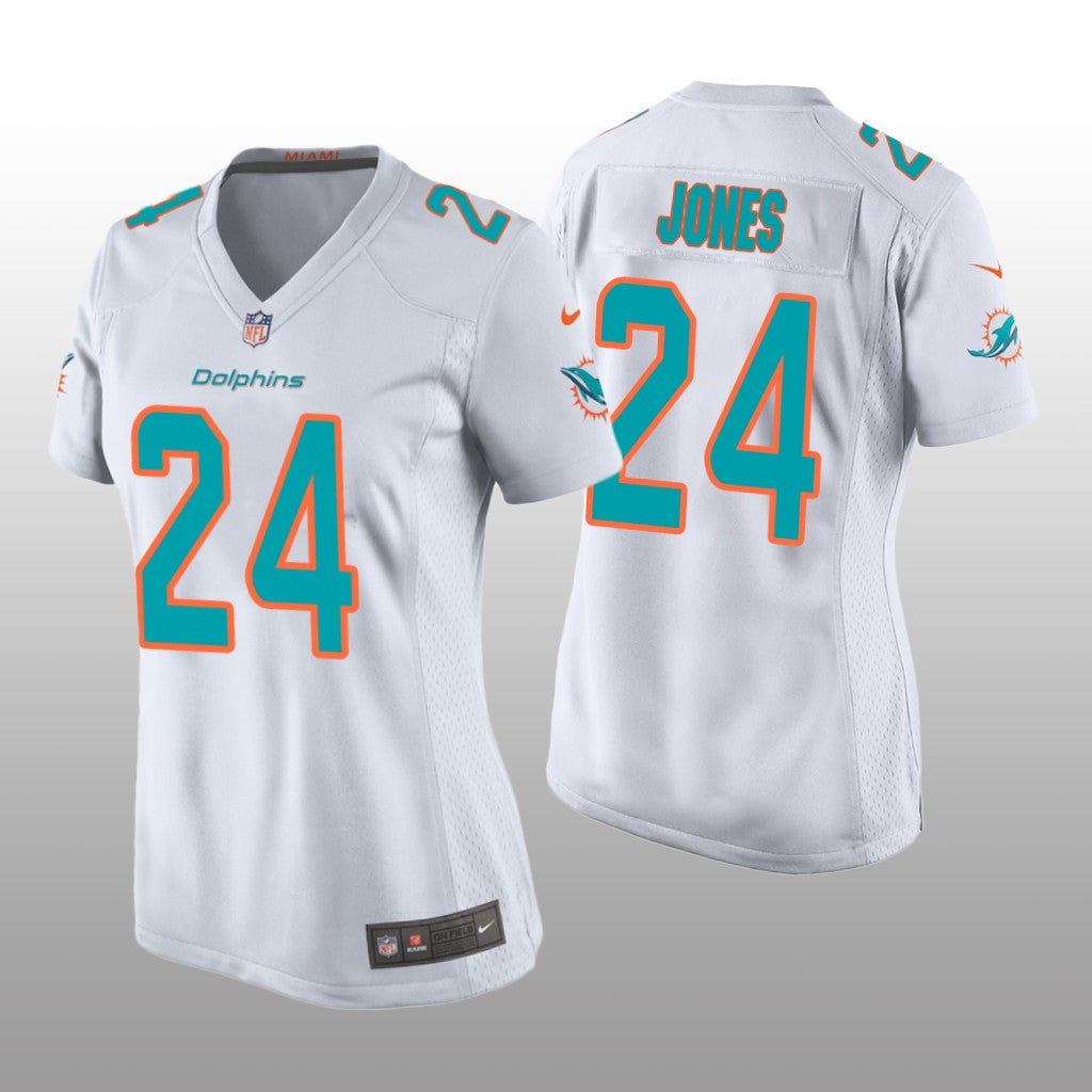Miami Dolphins Byron Jones White Jersey Game Women's