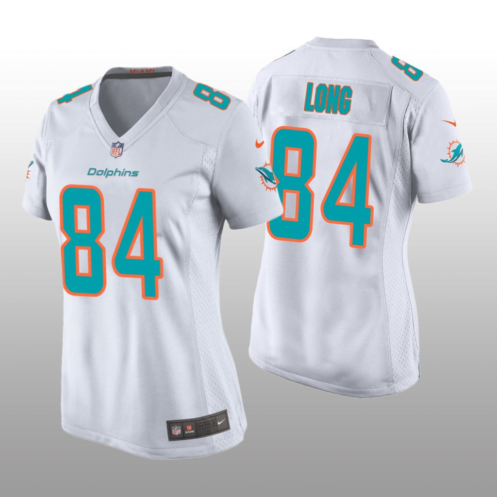 Miami Dolphins Hunter Long White Jersey Game Women's