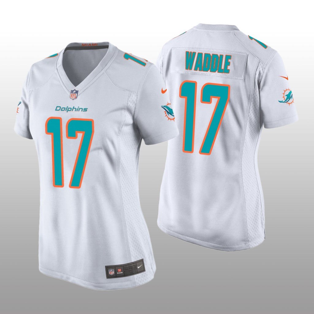 Miami Dolphins Jaylen Waddle White Jersey Game Women's