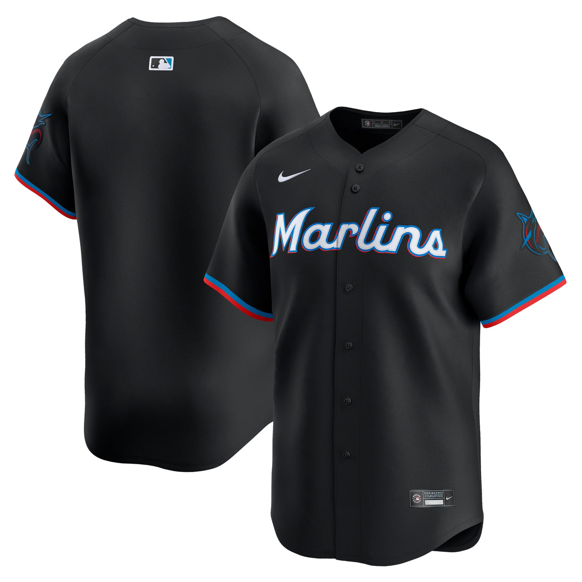 Miami Marlins Nike Alternate Limited Jersey Black
